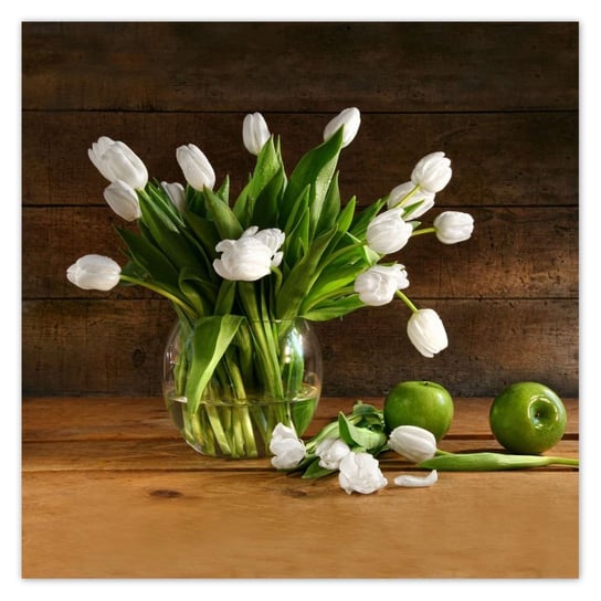 Plakat 50x50 Białe tulipany ZeSmakiem