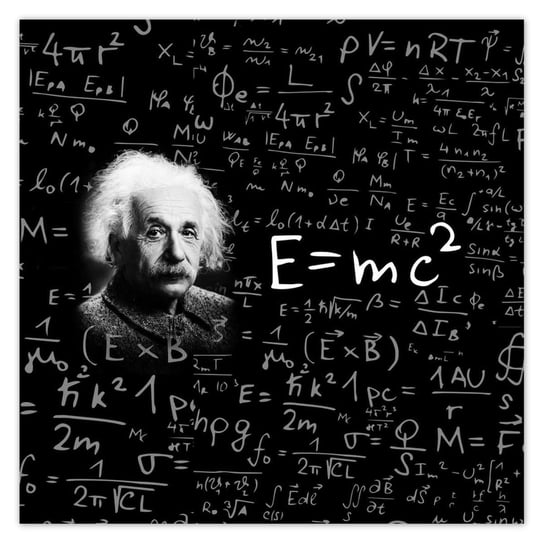 Plakat 50x50 E=MC2 Albert Einstein ZeSmakiem