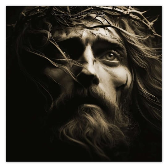 Plakat 50x50 Jezus w koronie cierniowej ZeSmakiem