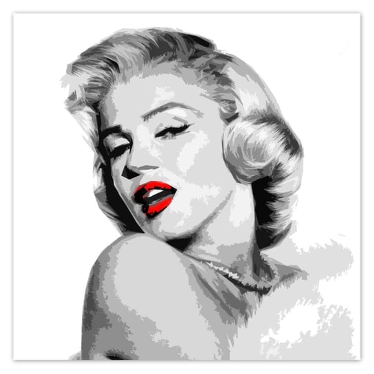 Plakat 50x50 Marilyn Monroe czerwone usta ZeSmakiem
