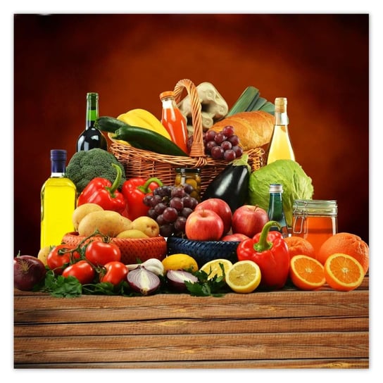 Plakat 50x50 Owoce Warzywa do kuchni ZeSmakiem