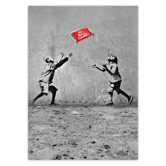 Plakat 50x70 Banksy No Ball Games ZeSmakiem