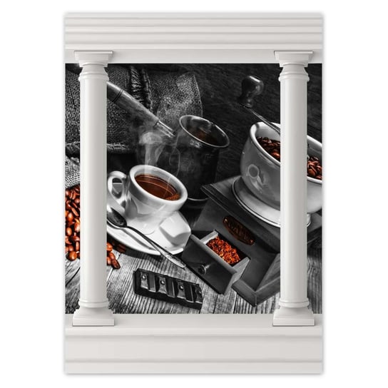Plakat 50x70 Czarnobiałe zdjęcie kawy ZeSmakiem