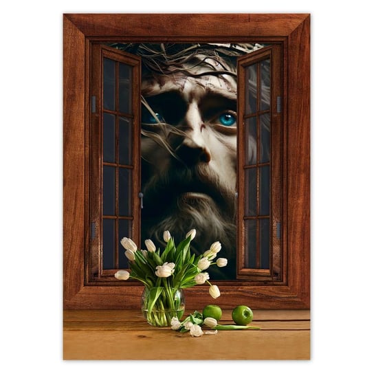 Plakat 50x70 Jezus Chrystus w koronie ZeSmakiem