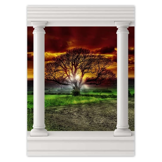 Plakat 50x70 Magiczne drzewo krajobraz ZeSmakiem