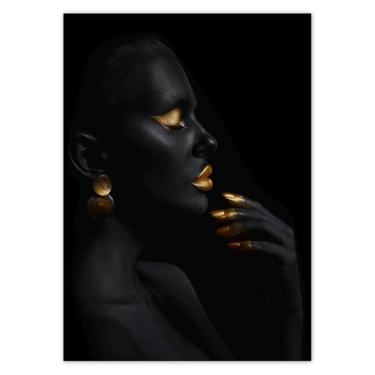 Plakat 50x70 Makijaż na bogato Złoto ZeSmakiem