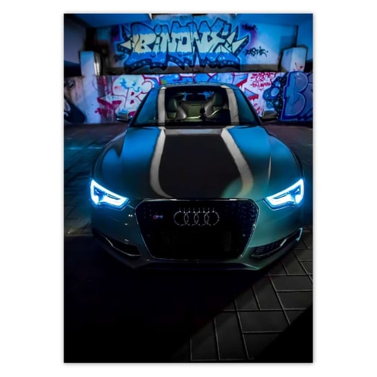 Plakat 50x70 Niebieski Audi ZeSmakiem