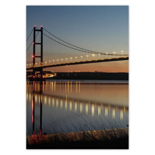 Plakat 50x70 Oświetlony most w nocy ZeSmakiem