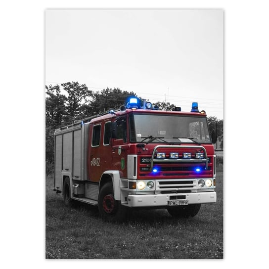 Plakat 50x70 Wóz strażacki ZeSmakiem