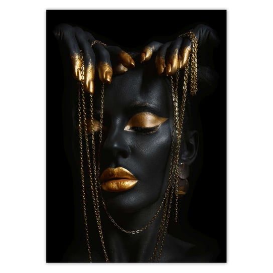 Plakat 50x70 Złota Biżuteria na twarzy ZeSmakiem