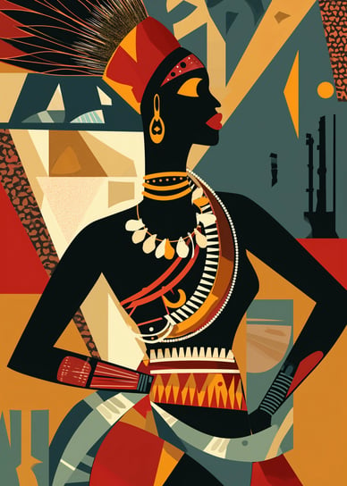 Plakat 50x70cm Afrykańska Mozaika Zakito Posters