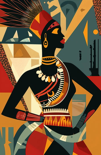 Plakat 56,6x86,4cm Afrykańska Mozaika Zakito Posters