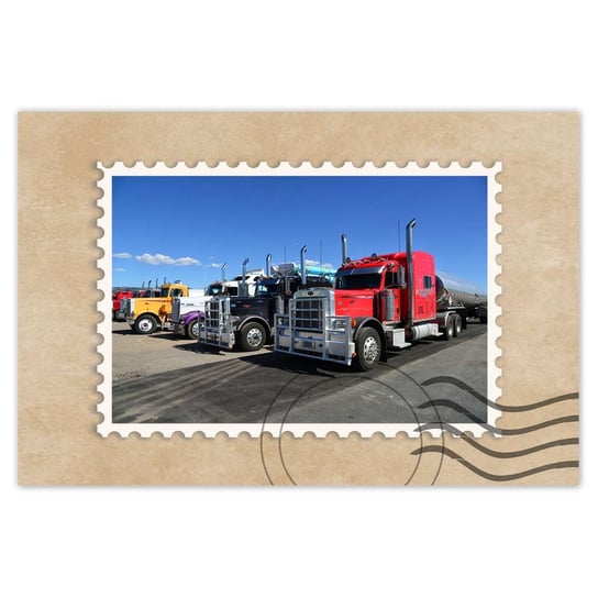 Plakat 60x40 Amerykańskie ciężarówki ZeSmakiem