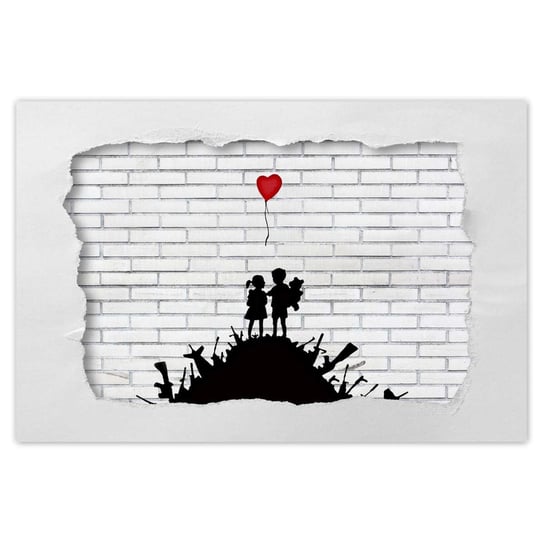 Plakat 60x40 Banksy Góra broni Balon ZeSmakiem