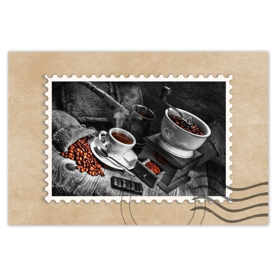 Plakat 60x40 Czarnobiałe zdjęcie kawy ZeSmakiem
