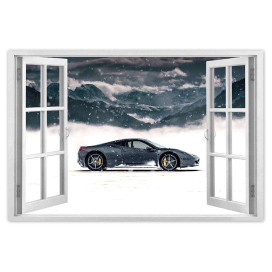 Plakat 60x40 Ferrari w zimowej aurze ZeSmakiem