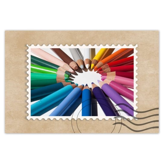Plakat 60x40 Kolorowe kredki Rysowanie ZeSmakiem