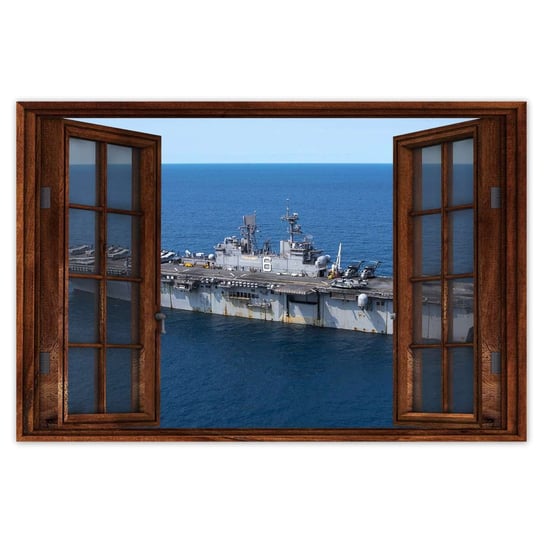 Plakat 60x40 Lotniskowiec Statek Morze ZeSmakiem