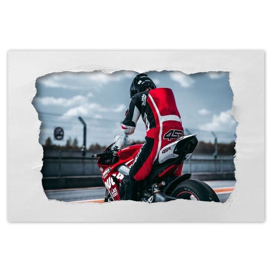 Plakat 60x40 Motocykl na torze ZeSmakiem