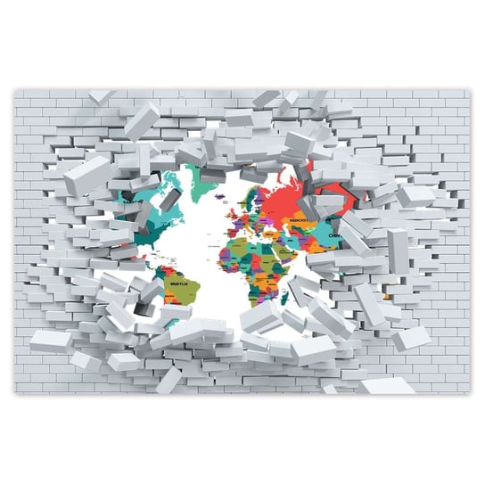 Plakat 60x40 Polityczna mapa świata ZeSmakiem