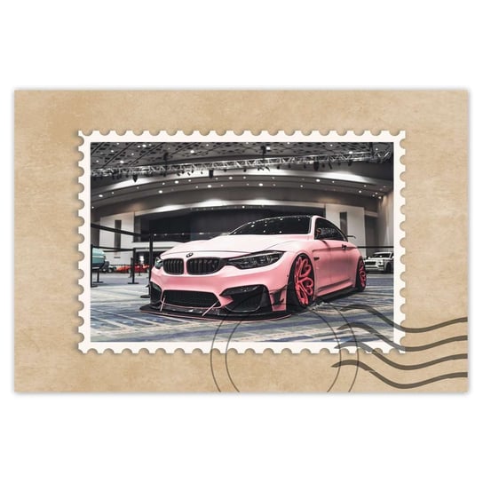 Plakat 60x40 Różowe BMW ZeSmakiem