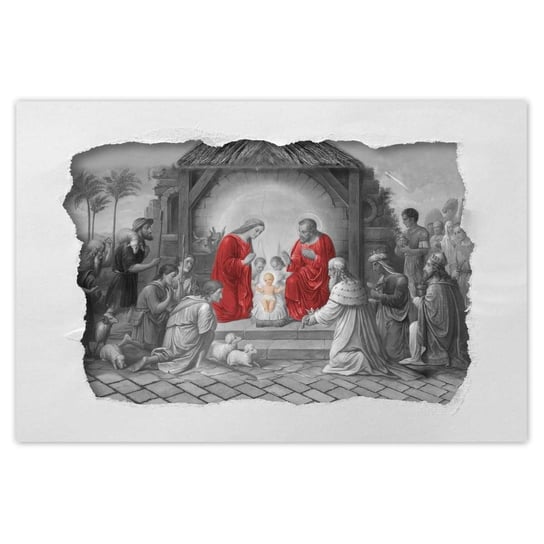 Plakat 60x40 Święta rodzina czerwień ZeSmakiem