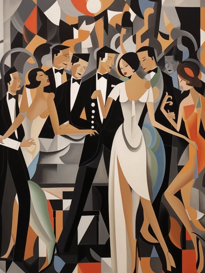 Plakat 60x80cm Bal w Art Deco Inna marka
