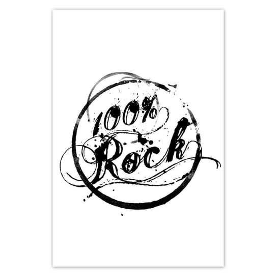 Plakat 60x90 100 procent Rock Muzyka ZeSmakiem