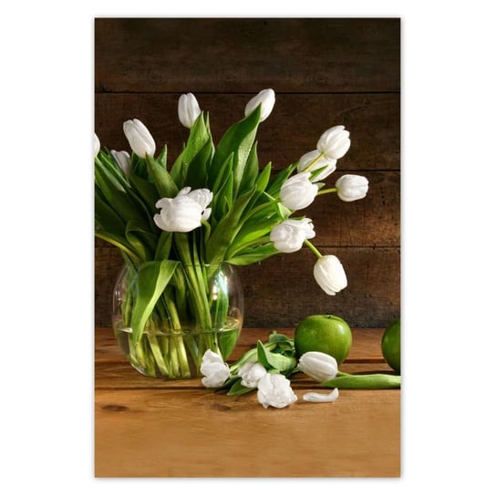 Plakat 60x90 Białe tulipany ZeSmakiem