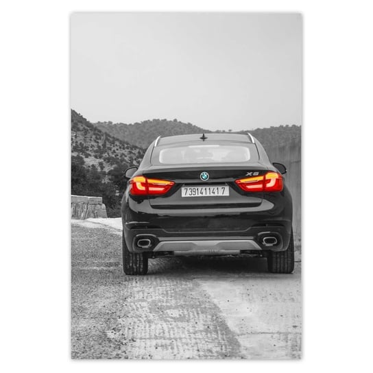 Plakat 60x90 BMW czarne X6 ZeSmakiem