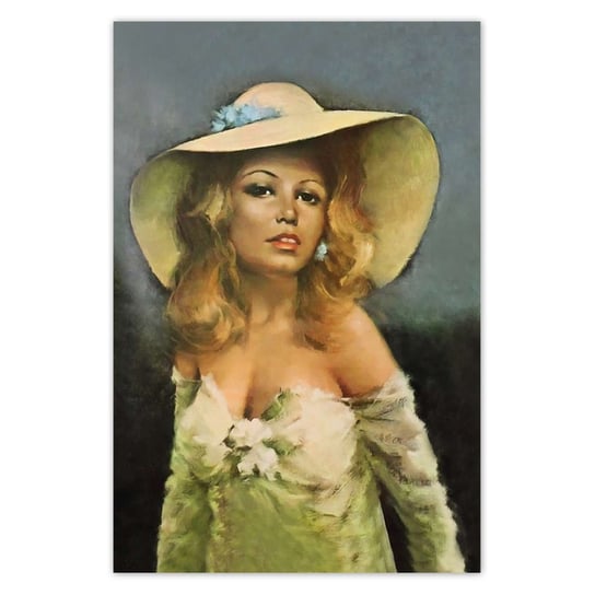 Plakat 60x90 Brigitte Bardot Kapelusz ZeSmakiem