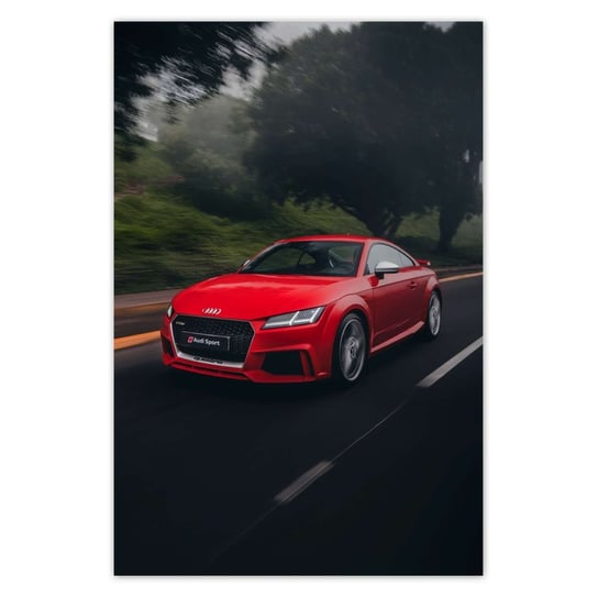 Plakat 60x90 Czerwone Audi ZeSmakiem