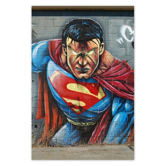 Plakat 60x90 Graffiti uliczne Superman ZeSmakiem