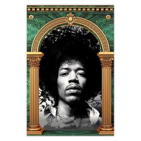 Plakat 60x90 Jimmy Hendrix z nutami ZeSmakiem