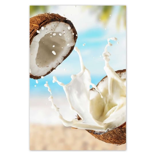 Plakat 60x90 Mleczko kokosowe Kokosy ZeSmakiem