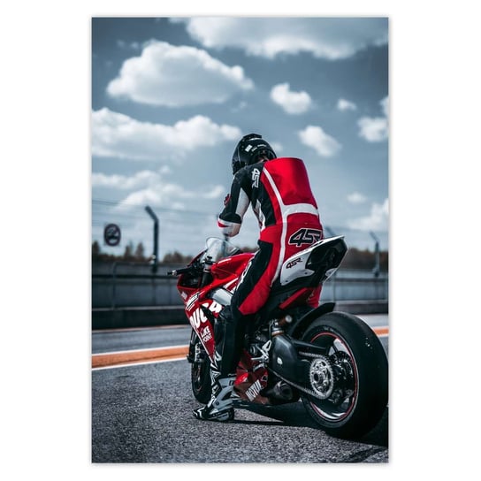 Plakat 60x90 Motocykl na torze ZeSmakiem