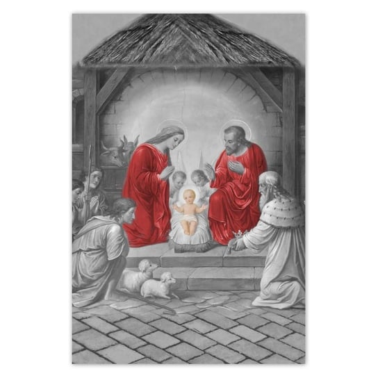 Plakat 60x90 Święta rodzina czerwień ZeSmakiem