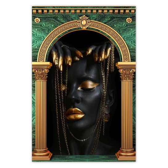 Plakat 60x90 Złota Biżuteria na twarzy ZeSmakiem