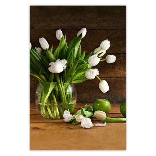 Plakat 62x93 Białe tulipany ZeSmakiem