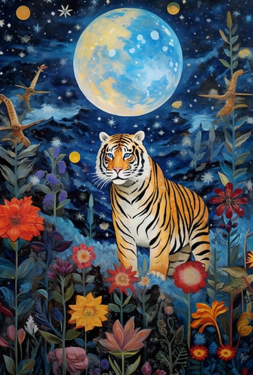 Plakat 67,5x100cm Tygrys w Ogrodzie Gwiazd Zakito Posters