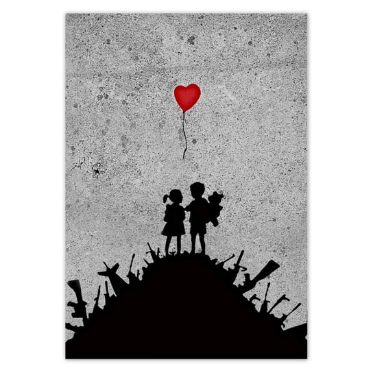 Plakat 70x100 Banksy Dzieci na stosie ZeSmakiem