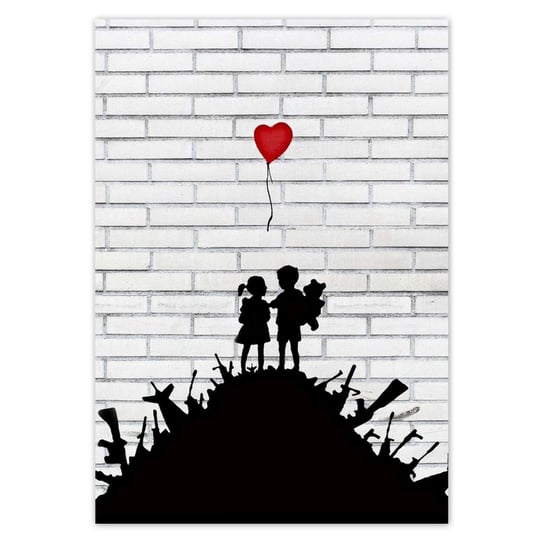 Plakat 70x100 Banksy Góra broni Balon ZeSmakiem