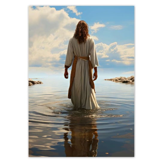 Plakat 70x100 Jezus na wodzie ZeSmakiem
