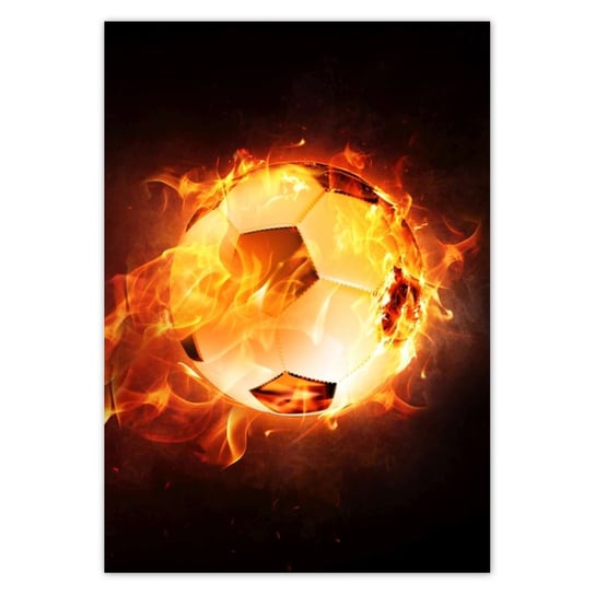 Plakat 70x100 Piłka nożna w ogniu ZeSmakiem