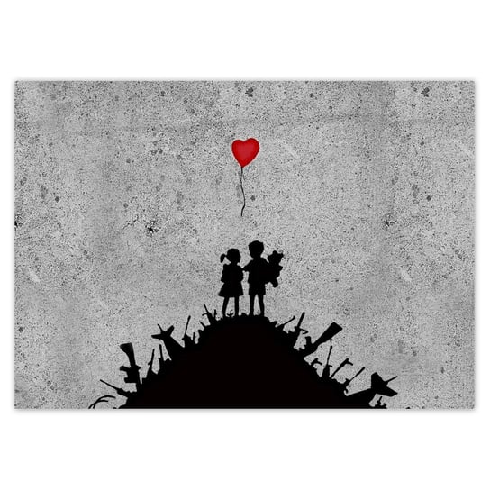 Plakat 70x50 Banksy Dzieci na stosie ZeSmakiem