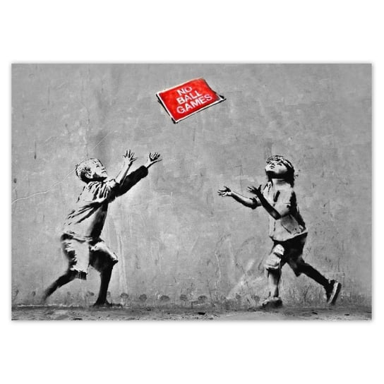 Plakat 70x50 Banksy No Ball Games ZeSmakiem