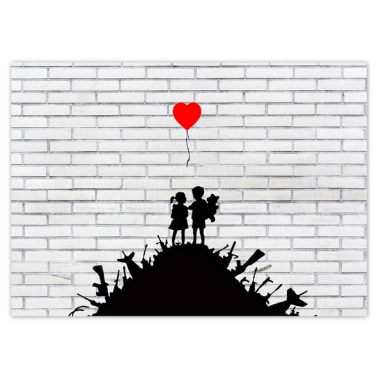 Plakat 70x50 Banksy Sterta broni Balon ZeSmakiem