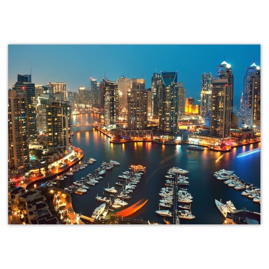 Plakat 70x50 Dubaj w nocy ZeSmakiem