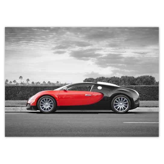 Plakat 70x50 Sport car Bugatti ZeSmakiem