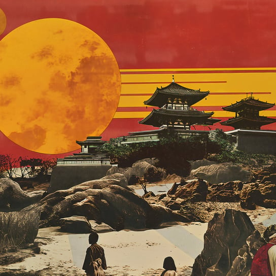 Plakat 70x70cm Krajobrazy Czerwonego Słońca Inna marka